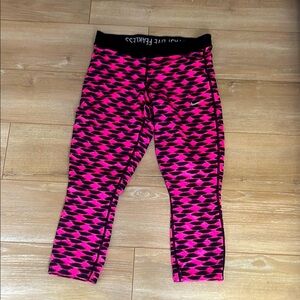 Nike Dri Fit Run Fast Live Fearless Hot Pink & Black Leggings.